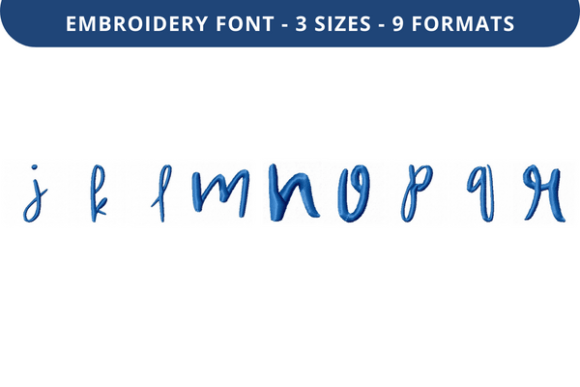 Alphonsine Font J to R Review for Apparel Embroidery