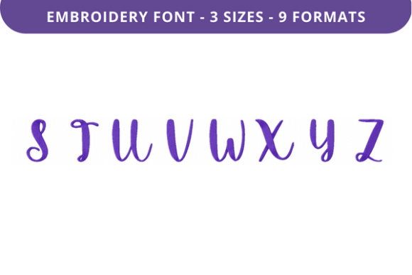 Autumn Mornings Font Uppercase S to Z: A Stylish Embroidery Addition