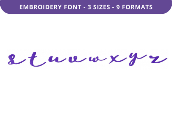 Beach Stroll Font Lowercase S to Z Review for Seasonal Embroidery
