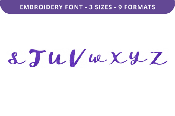 Beach Stroll Font S to Z Review for Small Business Embroidery