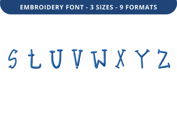 Boo Bear Font Lowercase S to Z Review for Seasonal Embroidery