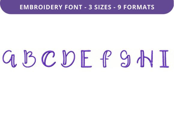 Boxed Sage Font Uppercase a to I: A Stylish Embroidery Choice