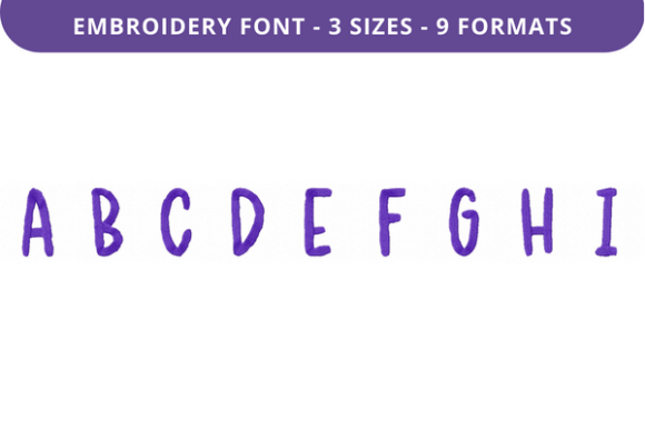 Brittle Bush Font Uppercase A to I Review for Personalized Embroidery