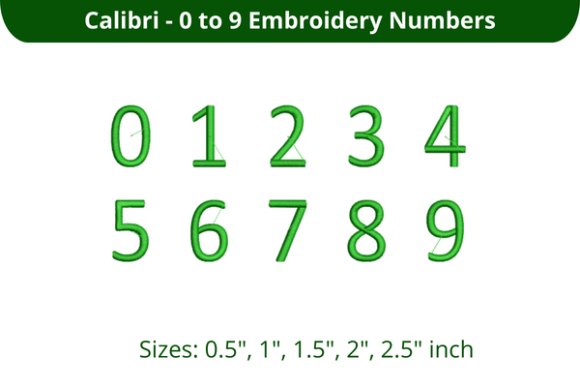 Calibri Font 0-9 Embroidery Review: A Practical Take