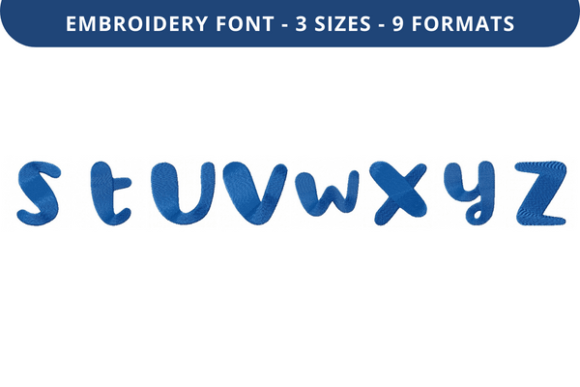 Caramallows Font S to Z: A Playful Embroidery Addition for Boutique Apparel