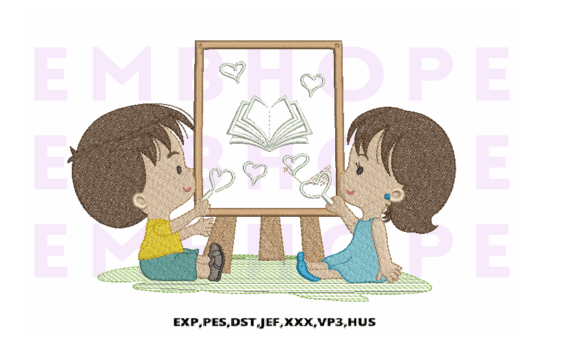 Children Drawing Embroidery Review for Boutique Sweatshirts