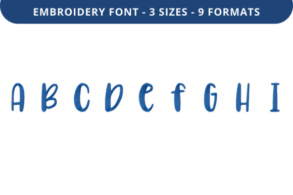 Choco Ganache Font Uppercase a to I Review for Embroidery Creations