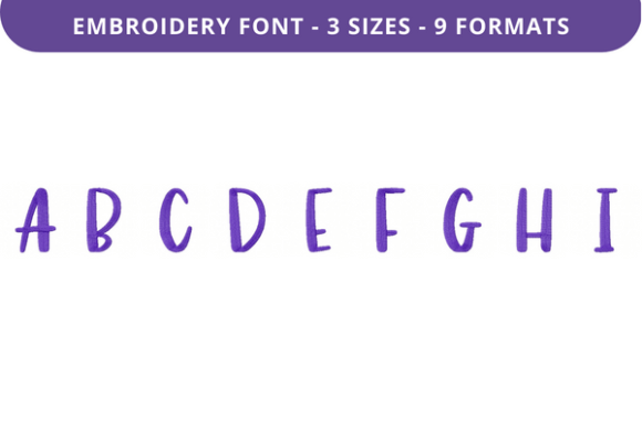 Country Garden Font Uppercase A to I: A Seasonal Embroidery Essential