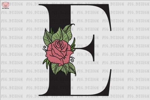 Flower Rose Font E: A Versatile Embroidery Design for Seasonal Creations