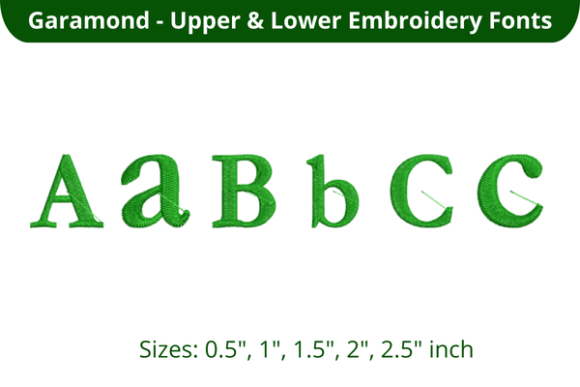 Garamond Font ABC: A Timeless Embroidery Design for Personalized Creations