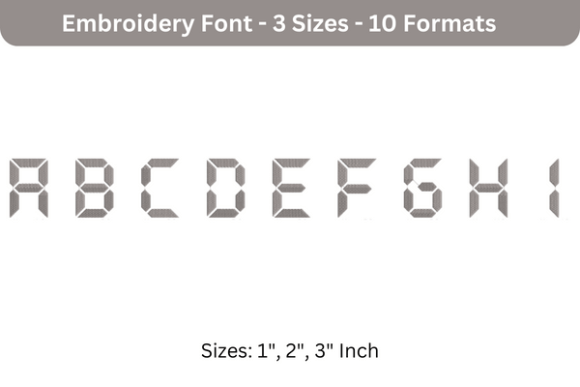 LCD Font A to I Review for Boutique Embroidery Projects