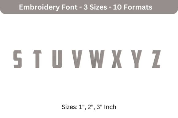 Major American Font S to Z Review for Sweatshirt Embroidery