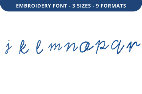 Melinoe Font J to R Review for Embroidery Sellers