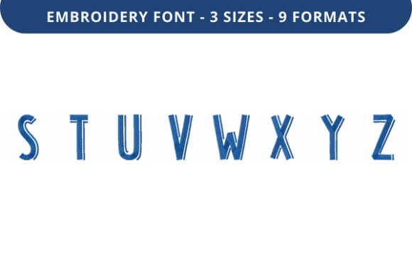Middle Right Font S to Z: A Stylish Embroidery Choice