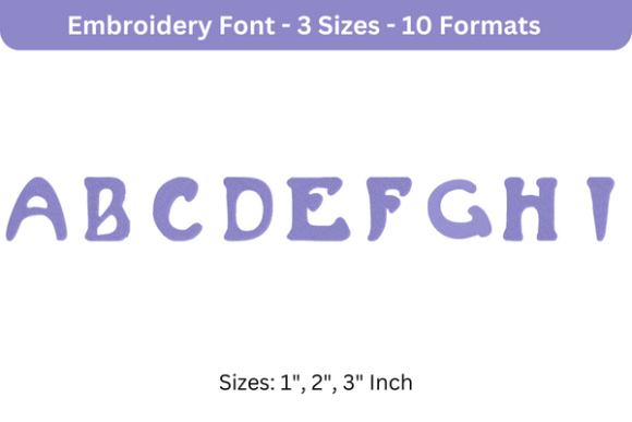 Mucha French Font a to I: A Versatile Embroidery Choice for Boutique Apparel