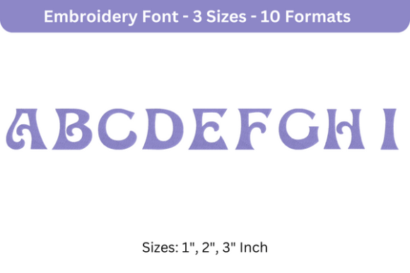 Pasdenom Font a to I: A Stylish Embroidery Addition for Creative Sellers