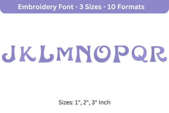 Pasdenom Font J to R: A Versatile Embroidery Design for Seasonal Creations