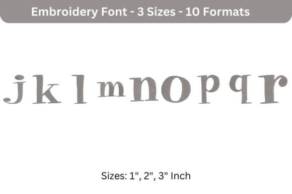 Pixie Font J to R: A Stylish Embroidery Choice for Custom Projects