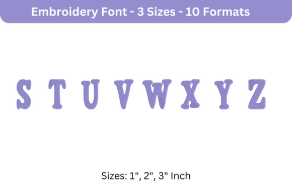 Purevain Font Uppercase S to Z Review: A Delight for Embroidery Enthusiasts