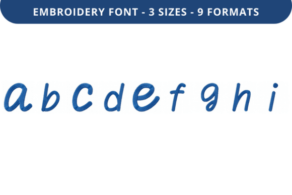 Quiet Dindle Font Lowercase a to I Embroidery Review