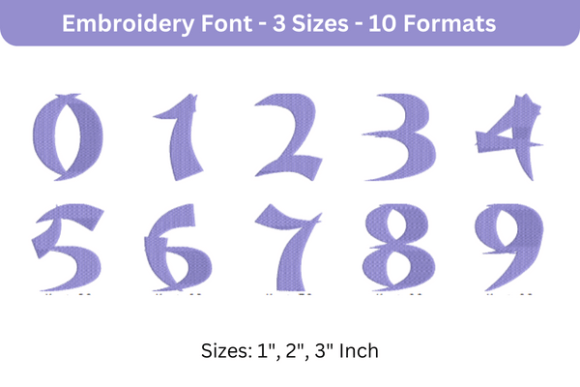 Review: Karate Font 0 to 9 for Small Business Embroidery
