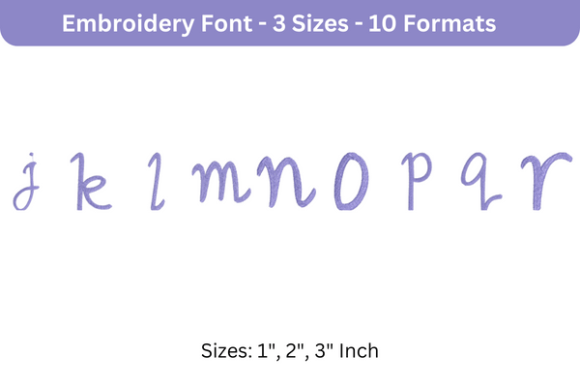 Review of Romantic Font J to R for Business Embroidery