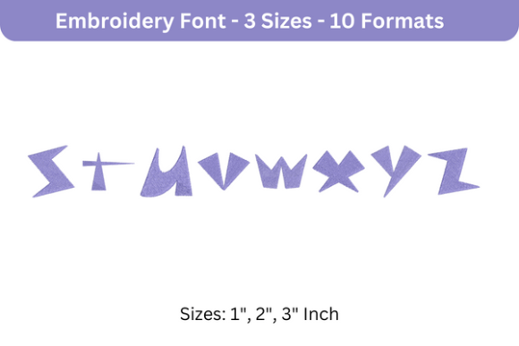 Space Patrol Font S to Z Review for Seasonal Embroidery Projects