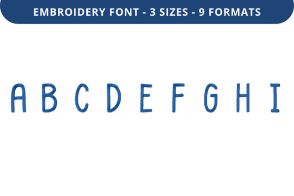 Sunny Box Font a to i: A Versatile Embroidery Design for Boutique Apparel