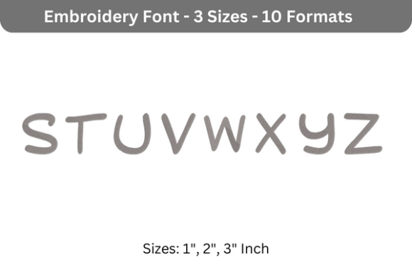 Toon Time Font S to Z: A Playful Embroidery Choice for Personalized Gifts