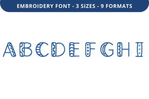 Wrapping Paper Font A to I Review for Craft Fair Embroidery