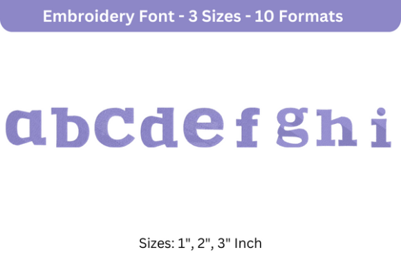 Zantroke Font Lowercase a to I: A Versatile Embroidery Design for Craft Fairs